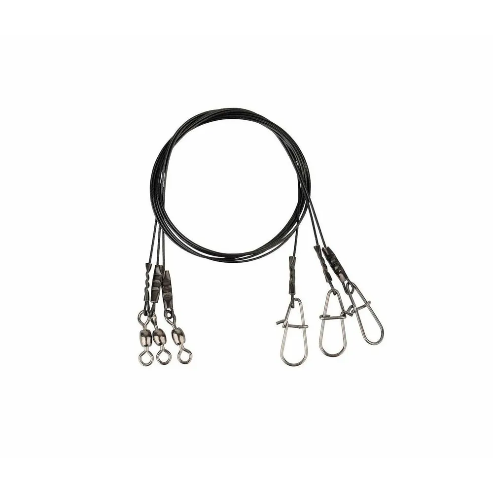 Savage Gear Black7 Trace 20cm 0.35mm 7kg Swivel/Needle Snap 3pcs