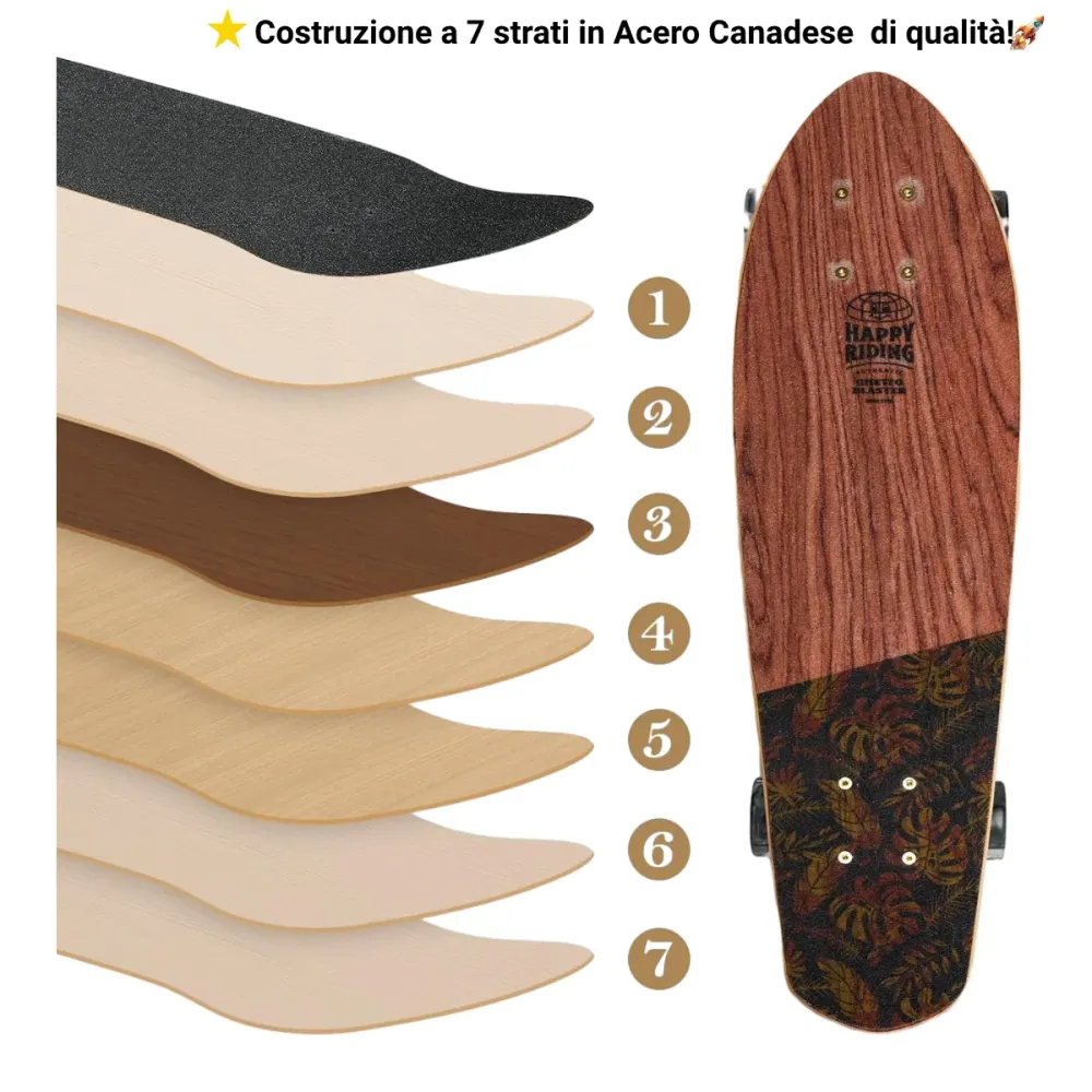 Skateboard Cruiser Ghettoblaster Mogano Tki Totem 32" -9,25"