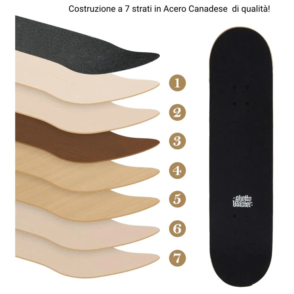 Skateboard Ghettoblaster per iniziare Kobra Red 7.80"
