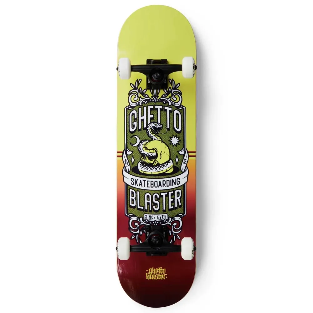Skateboard Ghettoblaster per iniziare Skull Red Yellow 8.0"