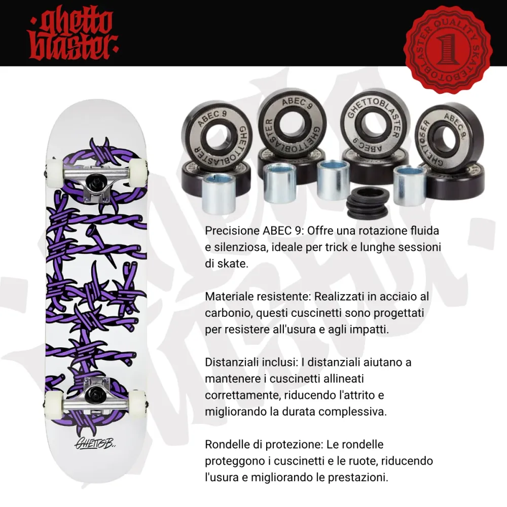 Skateboard Ghettoblaster za početak Barded Wire Pou 8.25"
