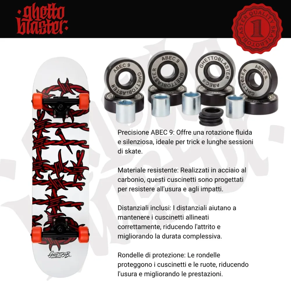 Skateboard Ghettoblaster za početak Barded Wire Red 8.25"