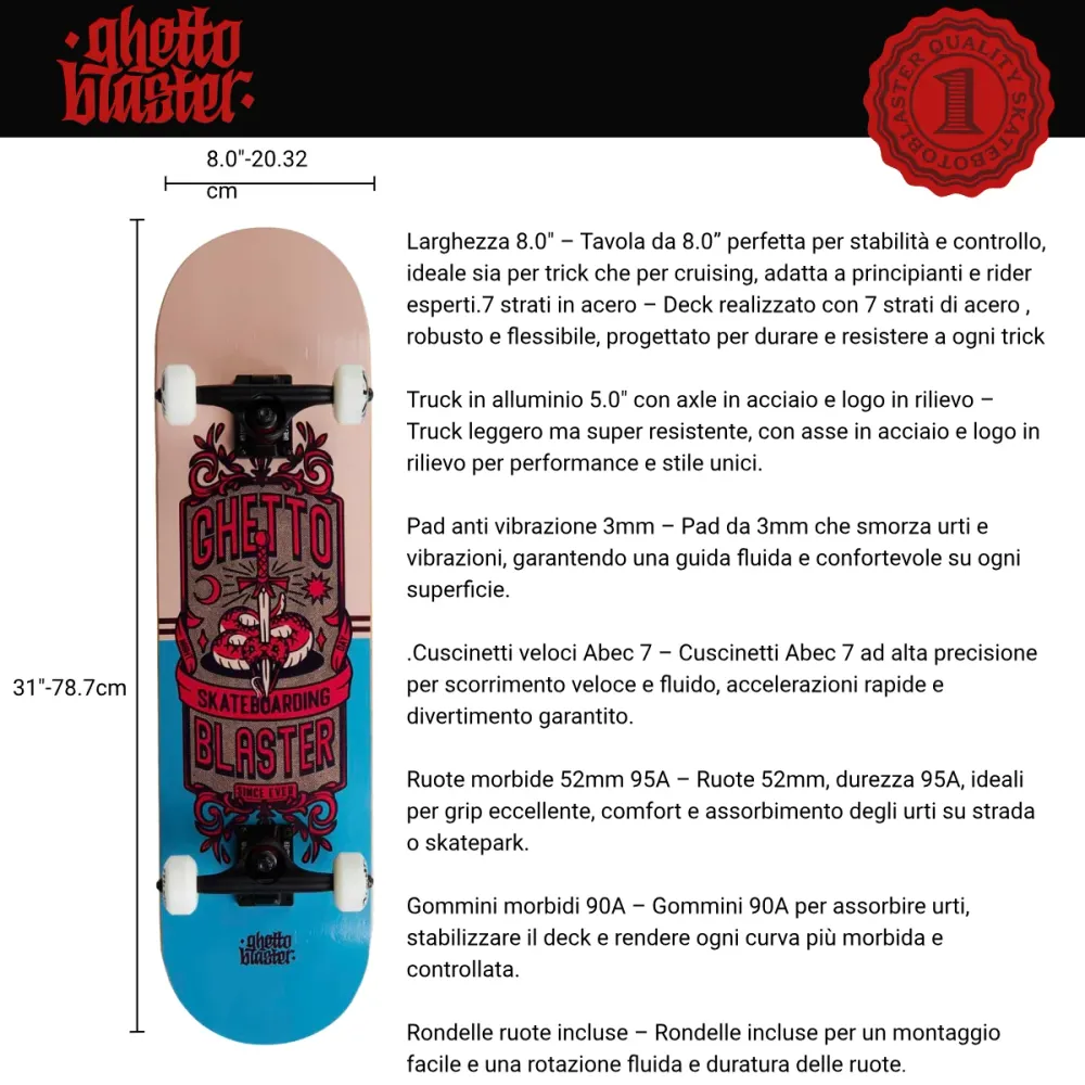 Skateboard Ghettoblaster za početak Sword Sand 8.0"