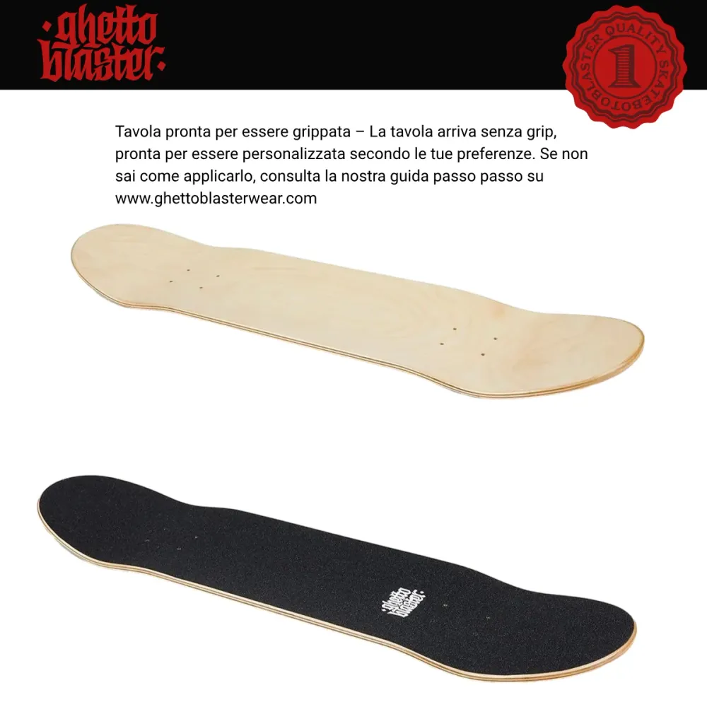 Skateboard Ghettoblaster Tavola Small Logo Crni 8.5"