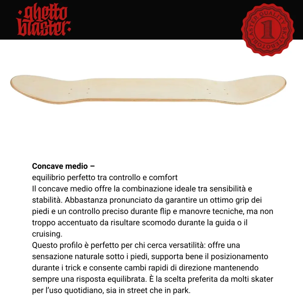 Skateboard Ghettoblaster Tavola Small Logo Crni 8.5"