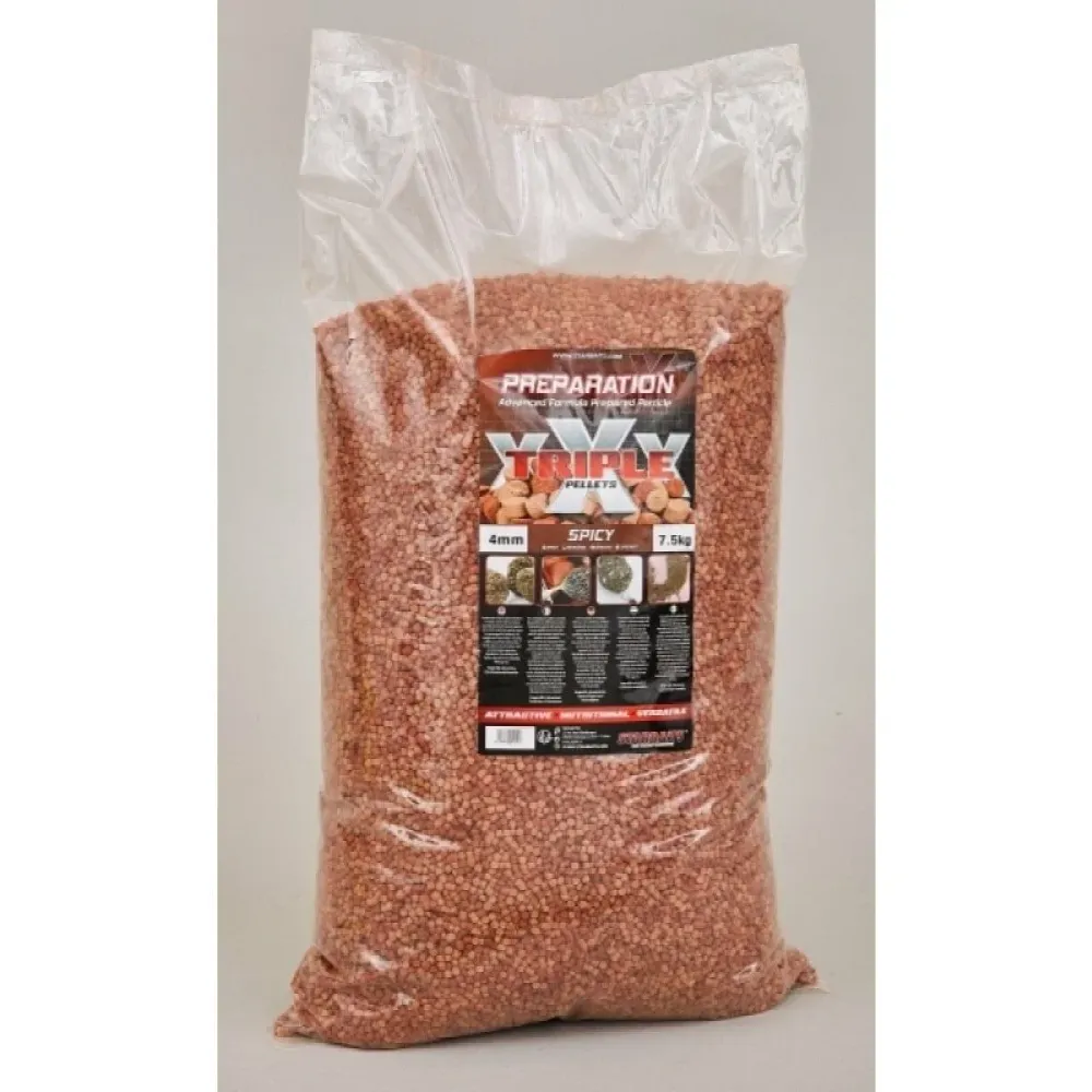 Starbaits Prep X Triple X Pellets Spicy 9mm - 7.5kg