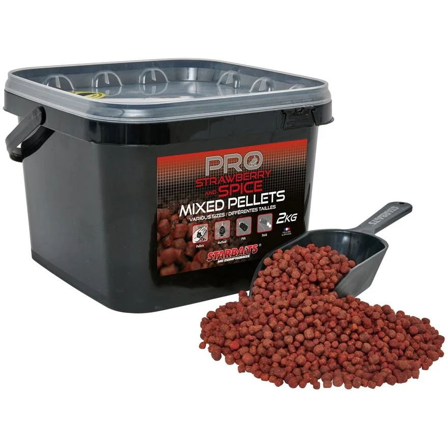 Starbaits Pro Strawberry Spice Pellets Mixed 2kg