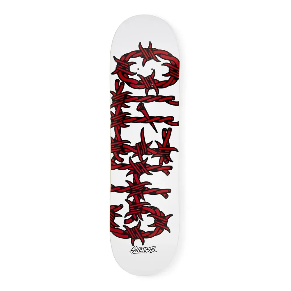 Tavola Skateboard Deck Ghettoblaster Pregripped Barded Wire Crvena 8.25"