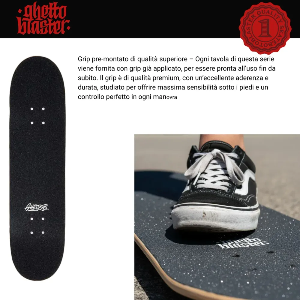 Tavola Skateboard Deck Ghettoblaster Pregripped Small Logo Žuta 8.0"