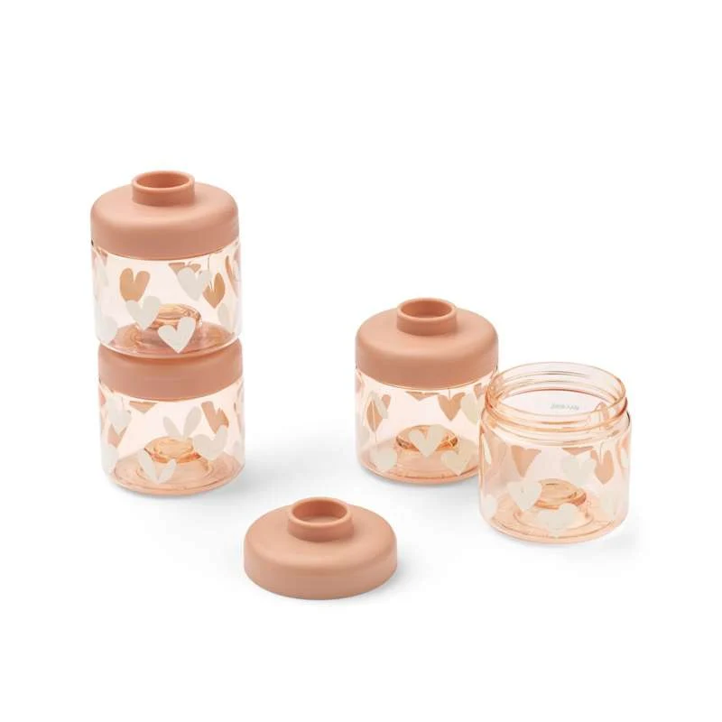 Liewood Dominique Små Madbokse - Tritan - 4-pak - 100 ml - Sweethearts/Pale Tuscany Toddlers