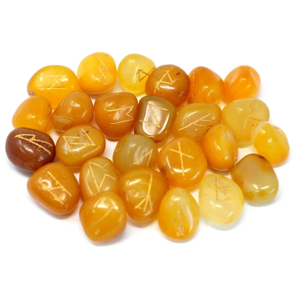 Žuti oniks rune kamenje set od 25 komada