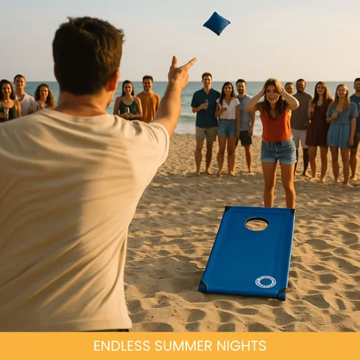 Cornhole set za plažu - 90x60 cm - Red Zone - uključuje 2x4 Cornhole vrećice i torbu za nošenje