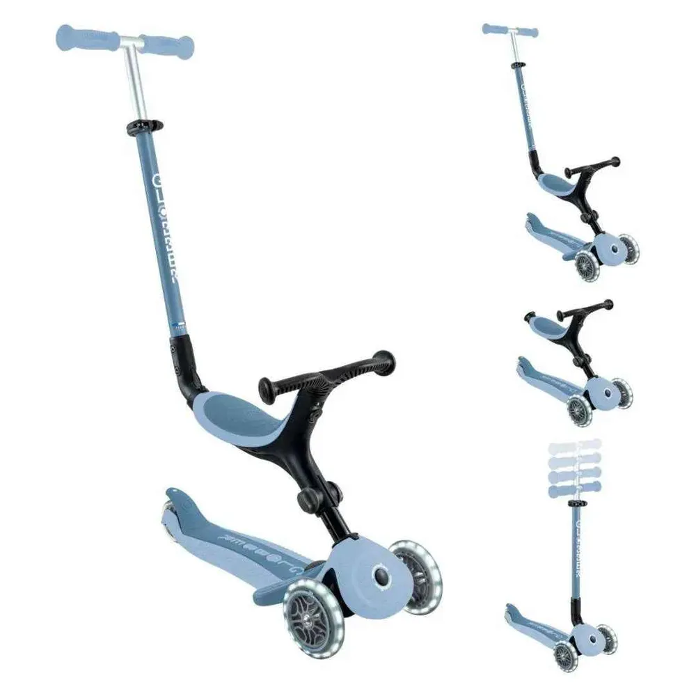 Globber® Sklopivi dječji skuter GO UP Active ECO s svjetlećim kotačima Blueberry