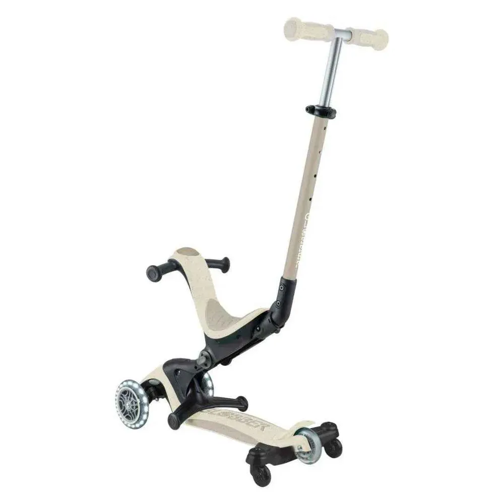 Globber® Sklopivi dječji skuter GO UP deluxe 360° s svjetlećim kotačima Taupe