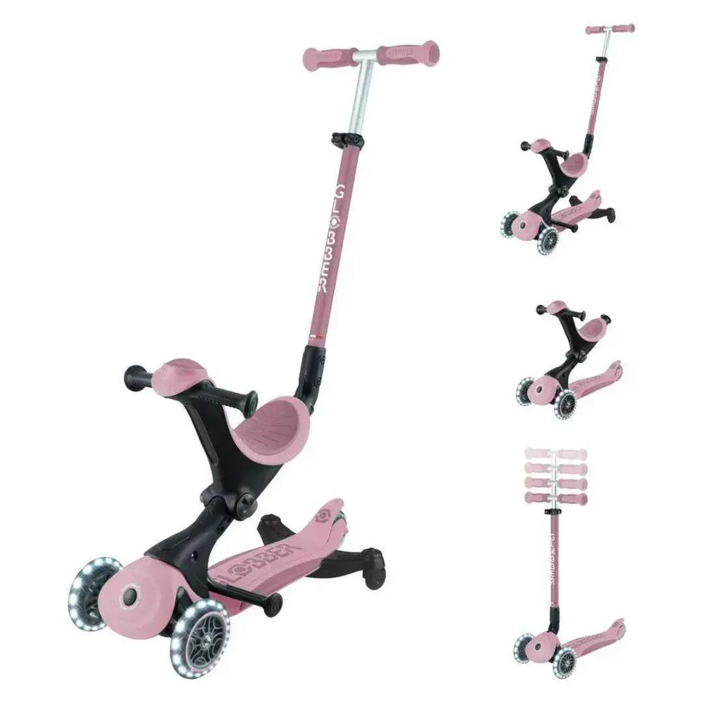 Globber® Sklopivi dječji skuter GO UP deluxe 360° s svjetlećim kotačima Berry