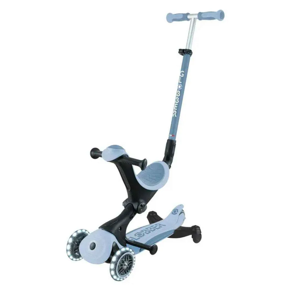 Globber® Sklopivi dječji skuter GO UP deluxe 360° s svjetlećim kotačima Blueberry