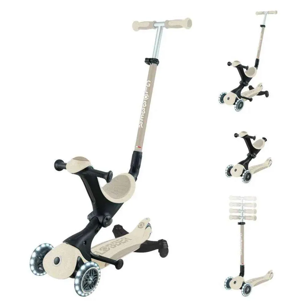 Globber® Sklopivi dječji skuter GO UP deluxe 360° s svjetlećim kotačima Taupe