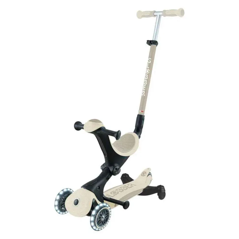 Globber® Sklopivi dječji skuter GO UP deluxe 360° s svjetlećim kotačima Taupe