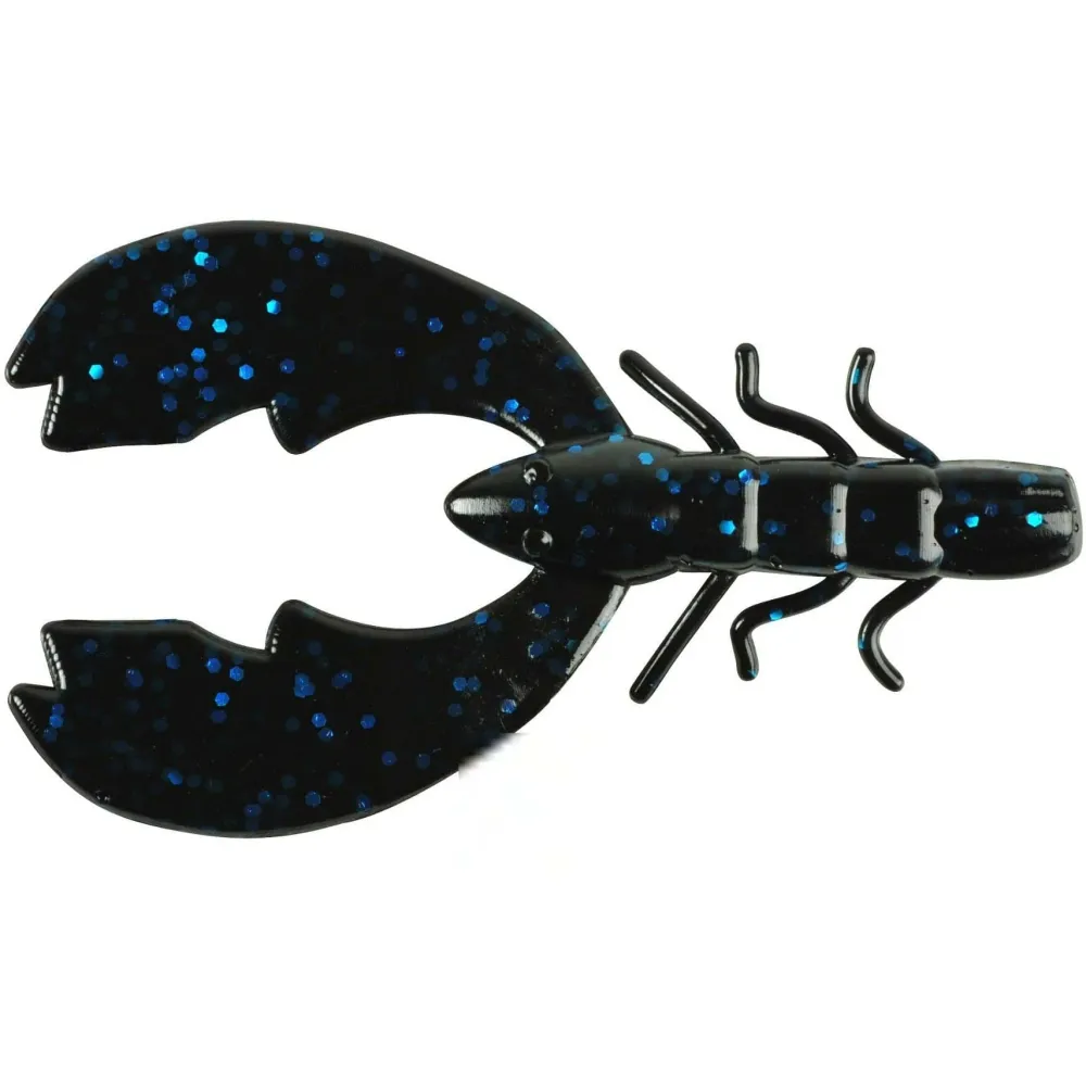 Berkley Power Bait Chigger Craw 8cm Black Blue Fleck 10pcs - 1307360