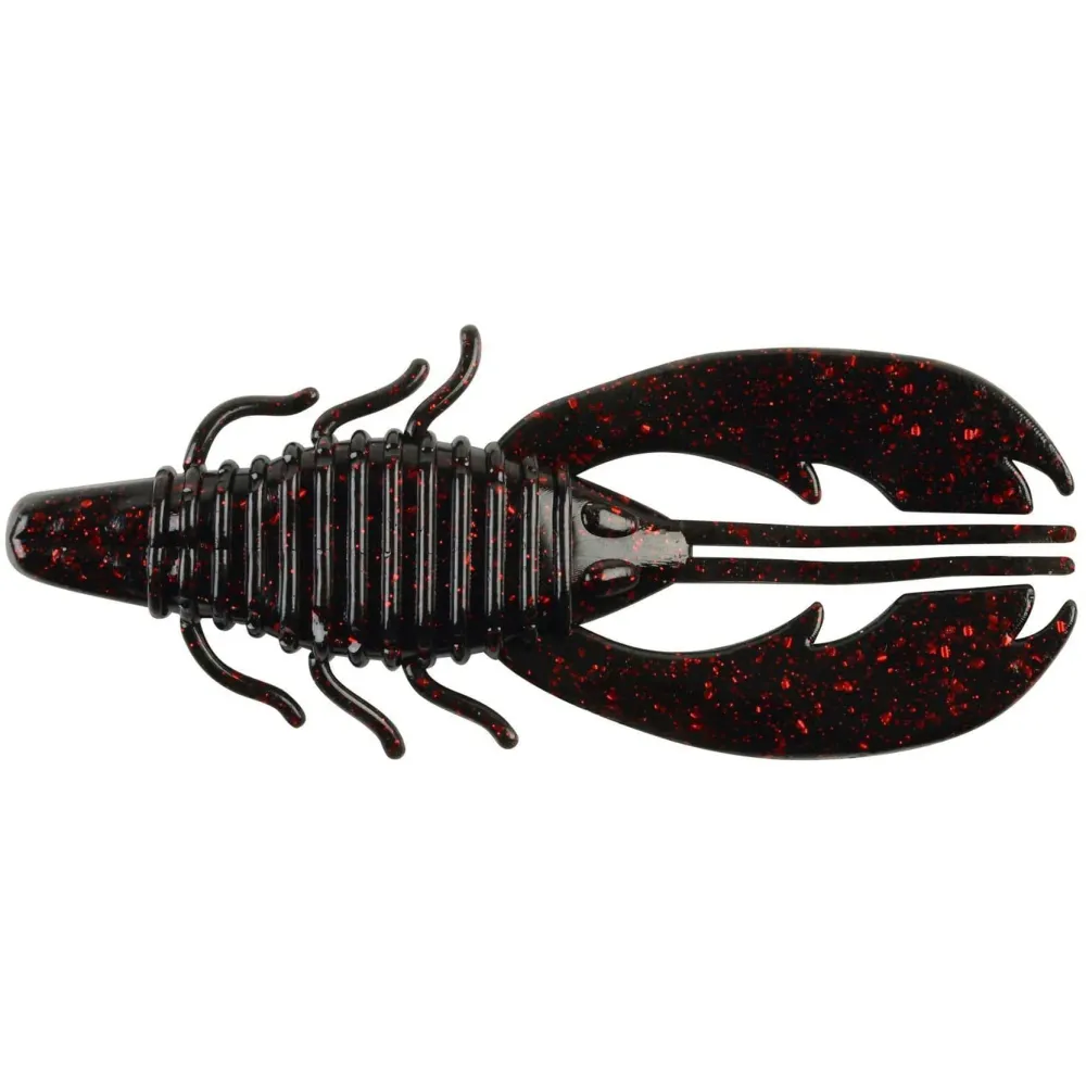 Berkley PowerBait Craw Fatty 8cm Black Red Fleck 8pcs