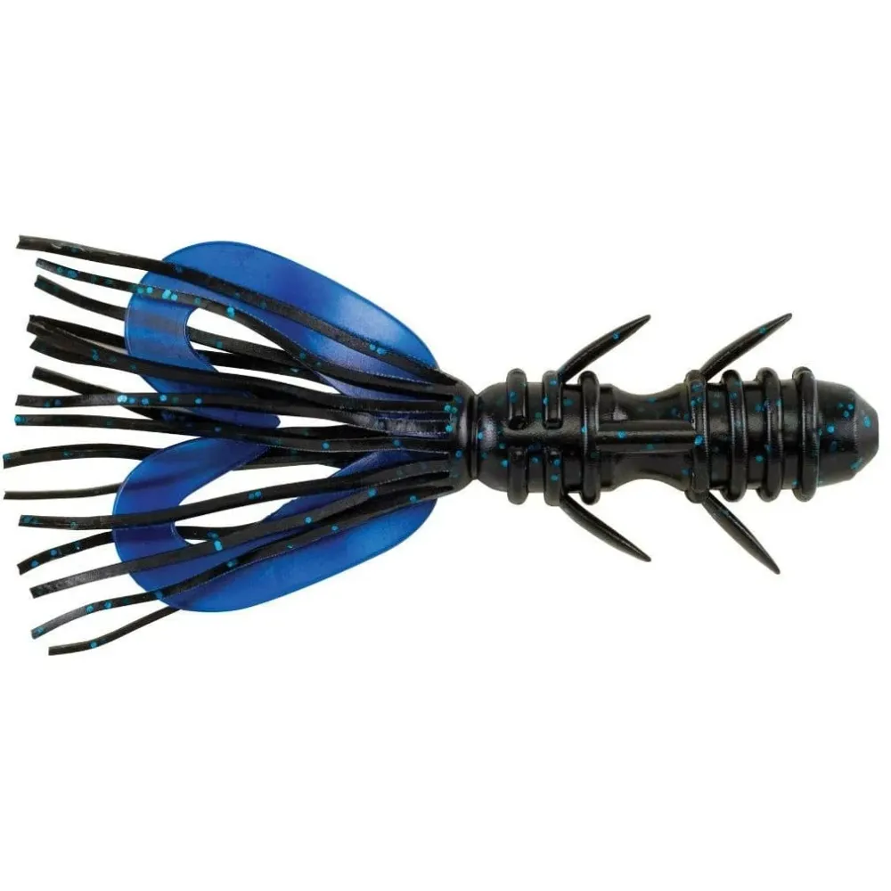 Berkley PowerBait Zestail 10cm Black Blue Fleck 6pcs