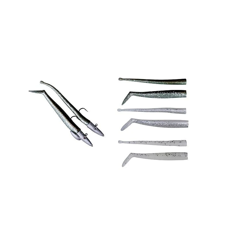 Savage Gear Mini Sandeel Kit 10pcs (1+1+4+4) Pearl Silver