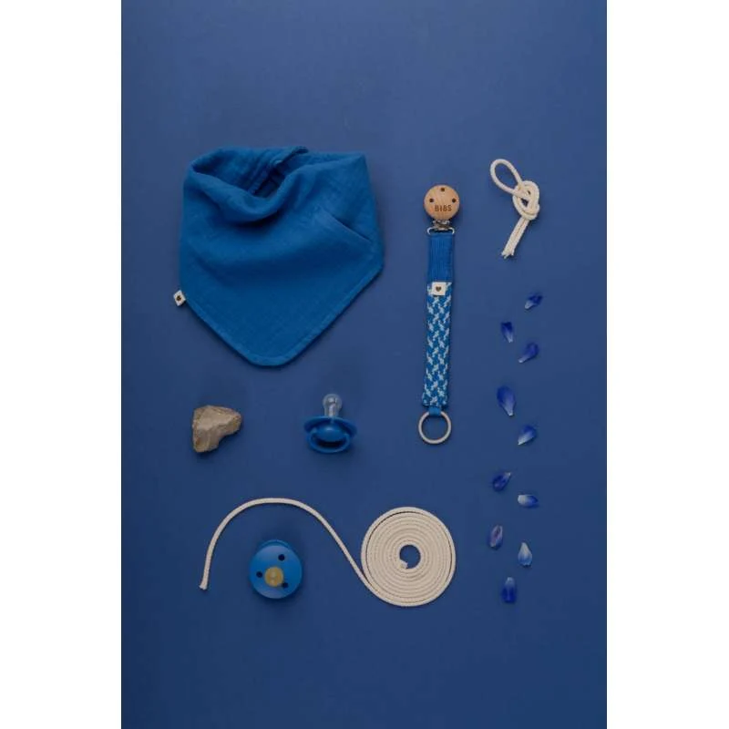BIBS Dodaci - Paci Braid držč dude - Plavi kukuruz/Prašnjavi plavi