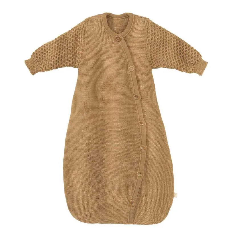Disana Pleteni Spavaći Saco - Dugi Rukavi - Merino Vuna - 75 cm. - Karamela
