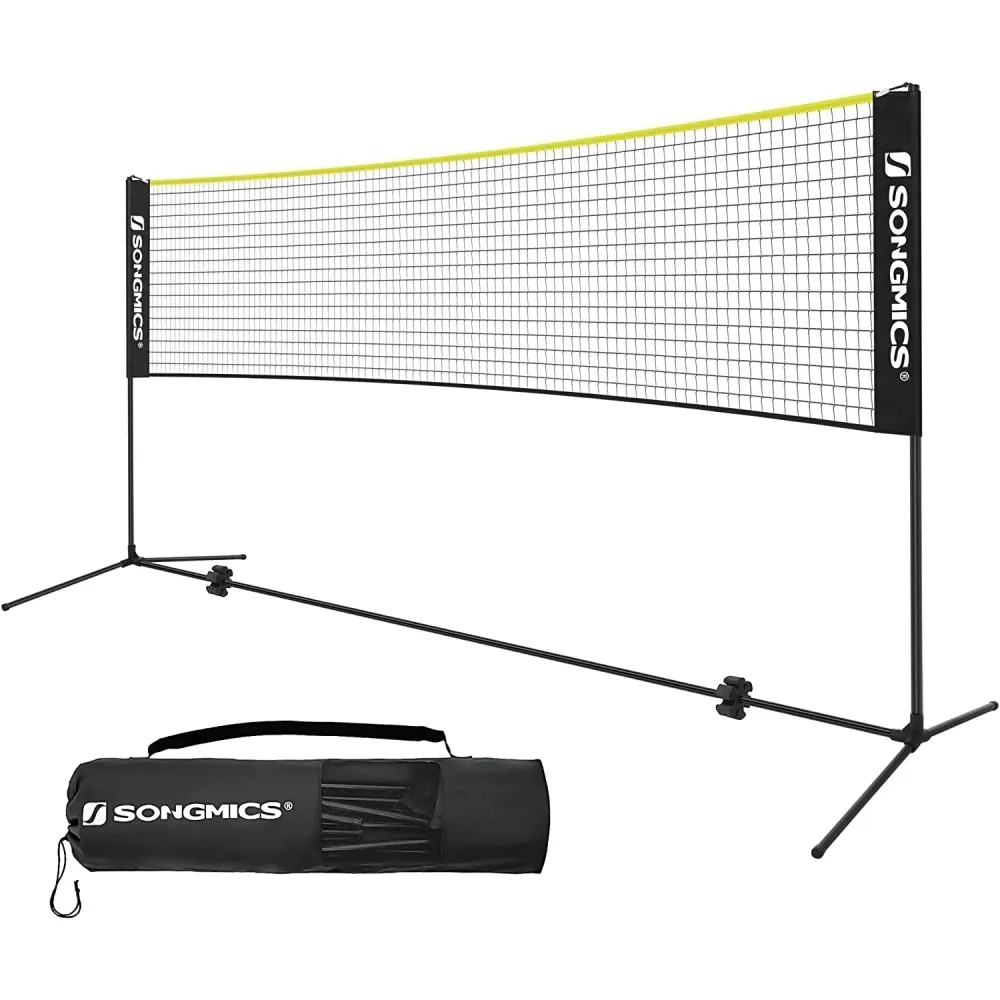 mrež za badminton 400x155 cm, crno-žuta