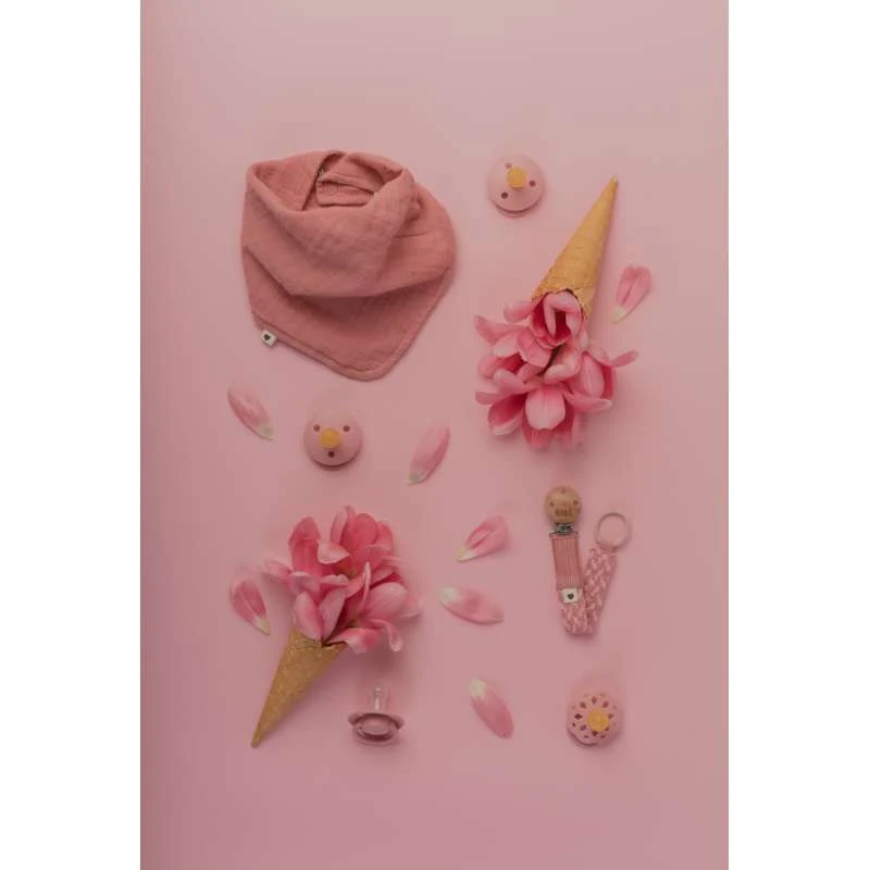 BIBS Dodaci - Paci Braid Neka žica - Prašnjavo ružičasta/Bebe ružičasta