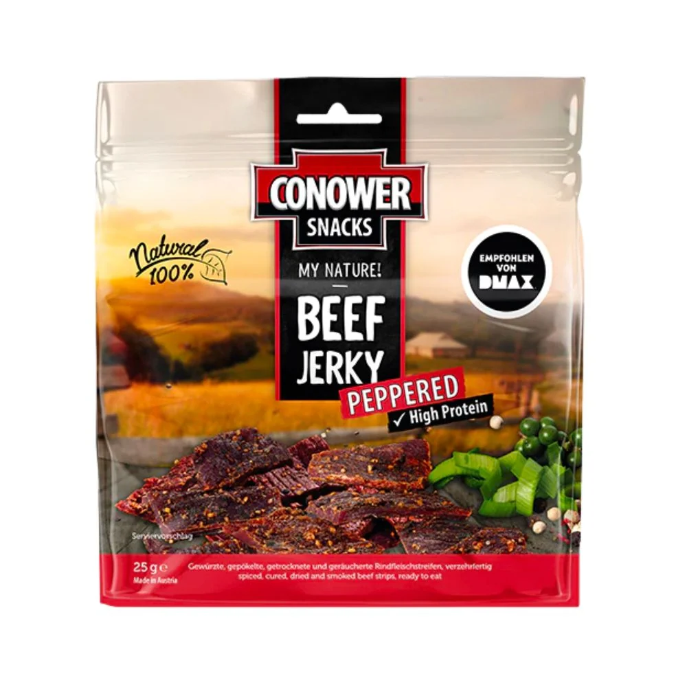 Conower Snacks Beef Pepperd, sušena govedina s paprom od 25g