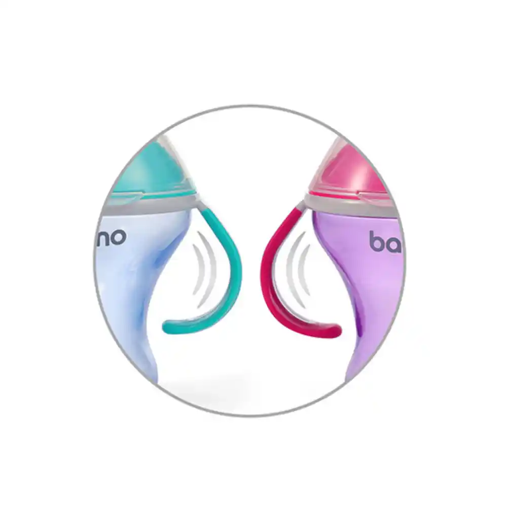 BabyOno Neprolijevajuć čš Natural, ljubičasto-roza