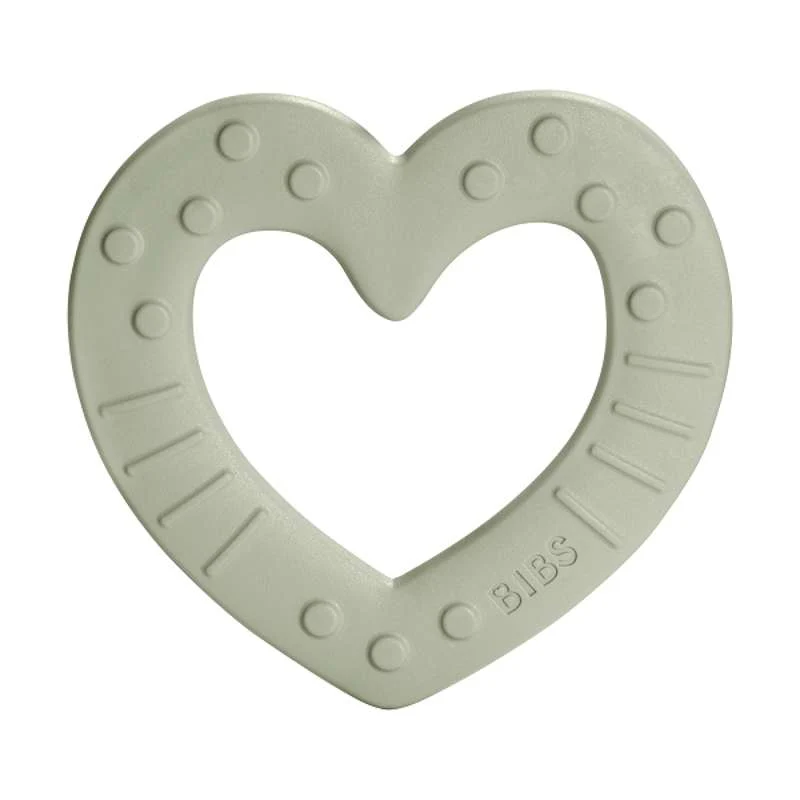 BIBS Play - Baby Bitie Bidering - Hjerte - Sage from Non-Toxic Materials