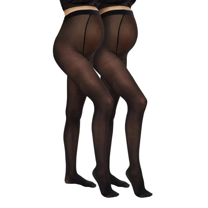 Mamalicious MLSABINE Čarape za trudnice - 2-pak - Ebony