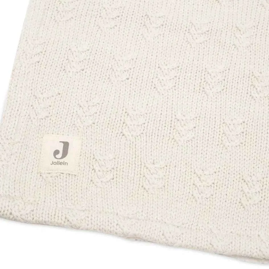 Jollein® Pletena Dekica Grain Knit Oatmeal/Velvet 100x150