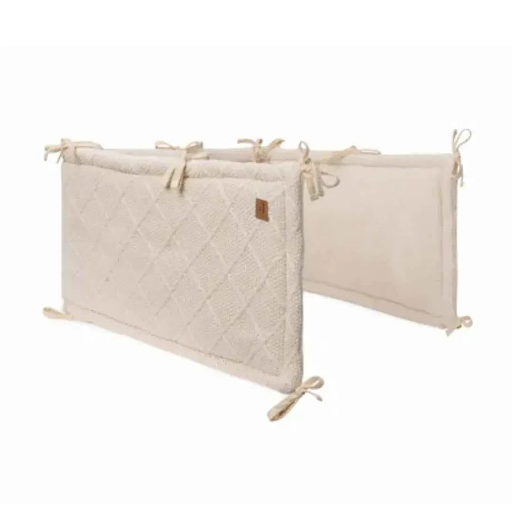 Jollein® Porub za krevetić Check Knit 180x30 Oatmeal
