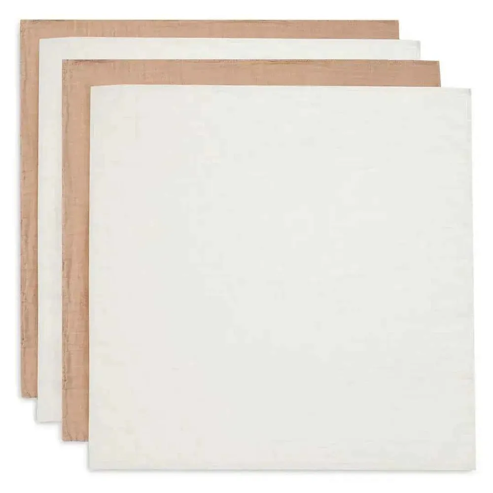 Jollein® Set od 4 tetra pelene 70x70 cm Biscuit/Ivory