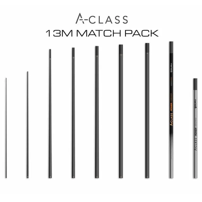 Guru -Class 13m Match Pole Pack + Free Gift: 1 x CARP POWER KIT (2pcs/2.4m)