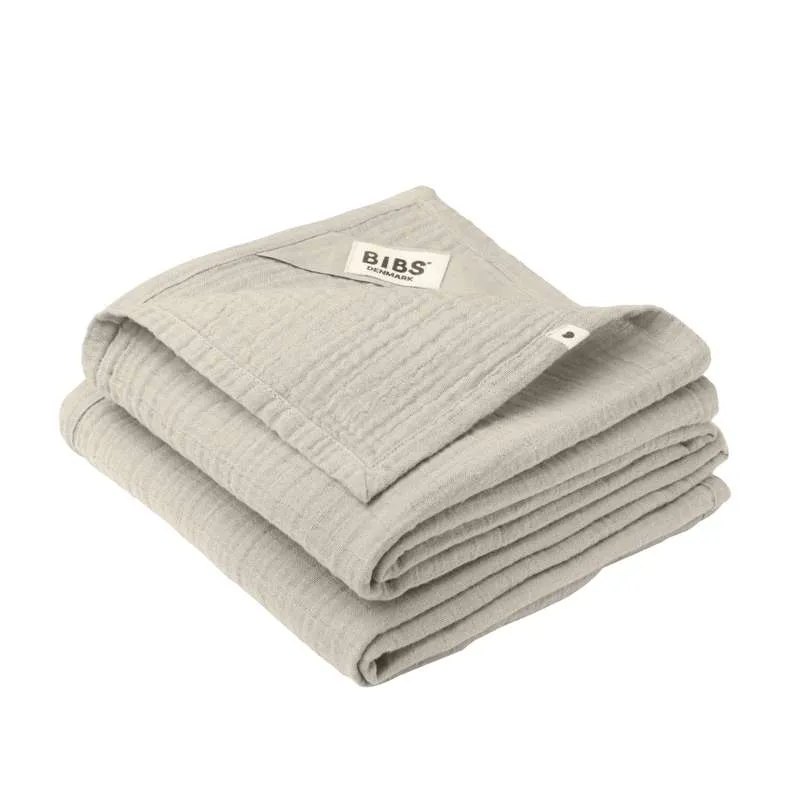BIBS Spavanje - Muslin Tkanina za pelene u 2-Pak - 70x70 cm. - Pijesak