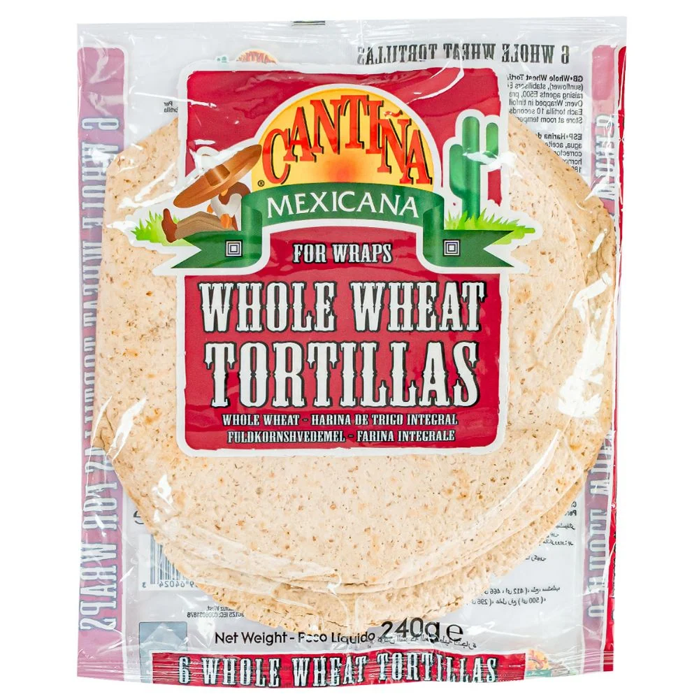Cantina Mexicana Tortille od cjelovite pšenice, 6 integralnih tortilja od 240g