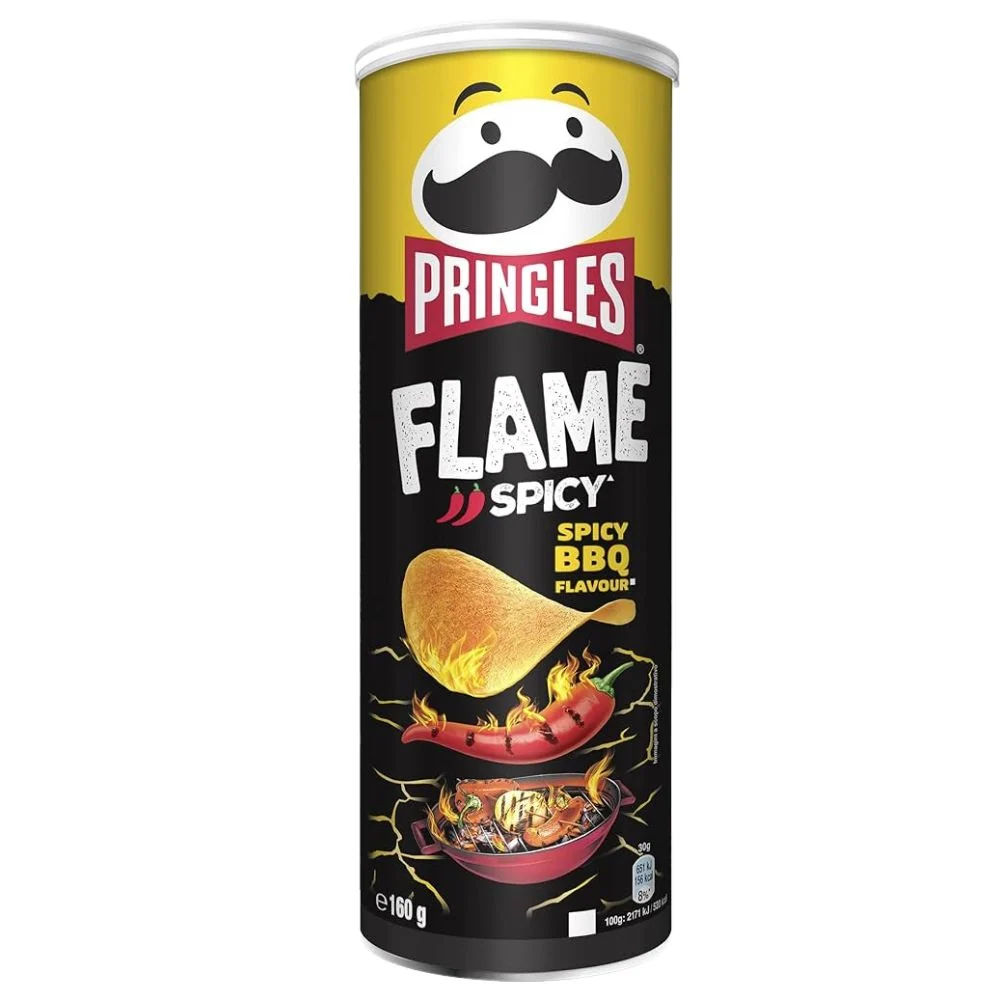 Pringles Flame Spicy BBQ, ljuti BBQ čips od 160g