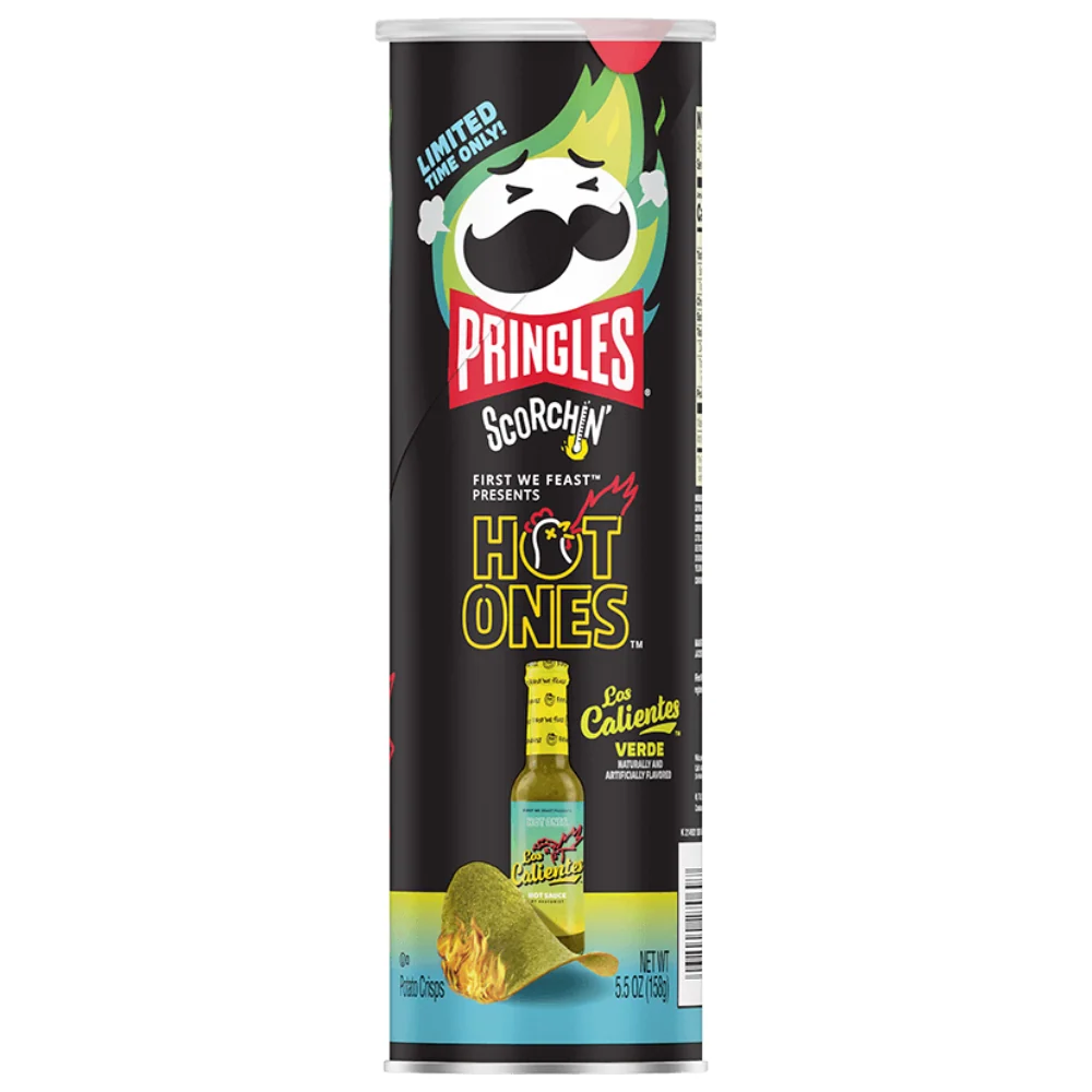 Pringles Hot Ones Los Calientes verde, ljuti čips s zelenom paprikom od 156g