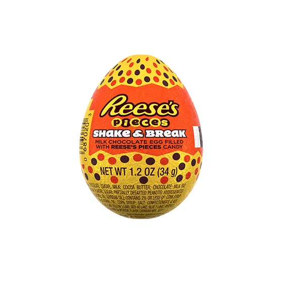 Reese's Pieces Shake & Break Egg, mliječna čokoladna jaja ispunjena Reese's komadićima od 34g