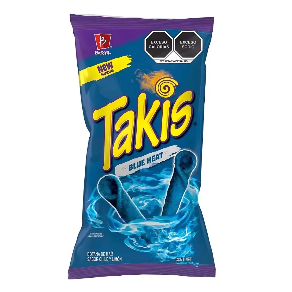Takis Blue Heat, kovrčavi čips od tortilje s ljutim paprom od 70g