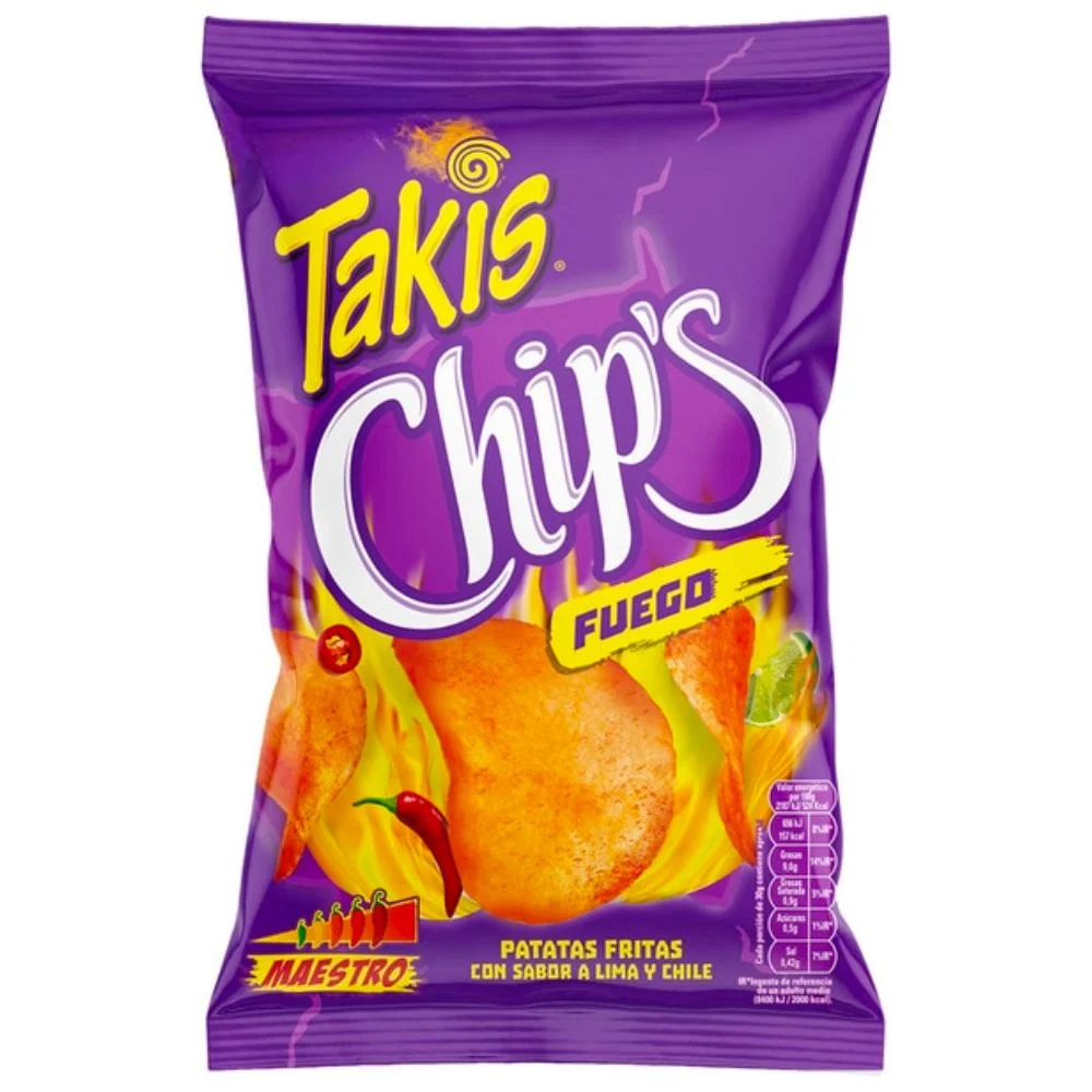 Takis Chips Hot Fuego, čips s ljutim paprom od 80g