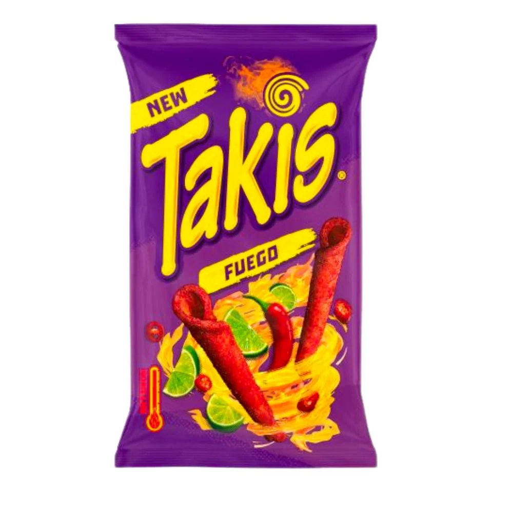 Takis Fuego, pakiranje čipsa od tortilja s ljutim čilijem od 55g