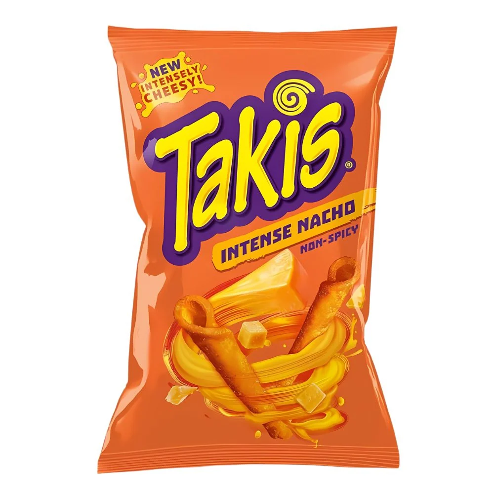 Takis Intense Nacho Non Spicy, uvijeni tortilja s okusom sira od 90g