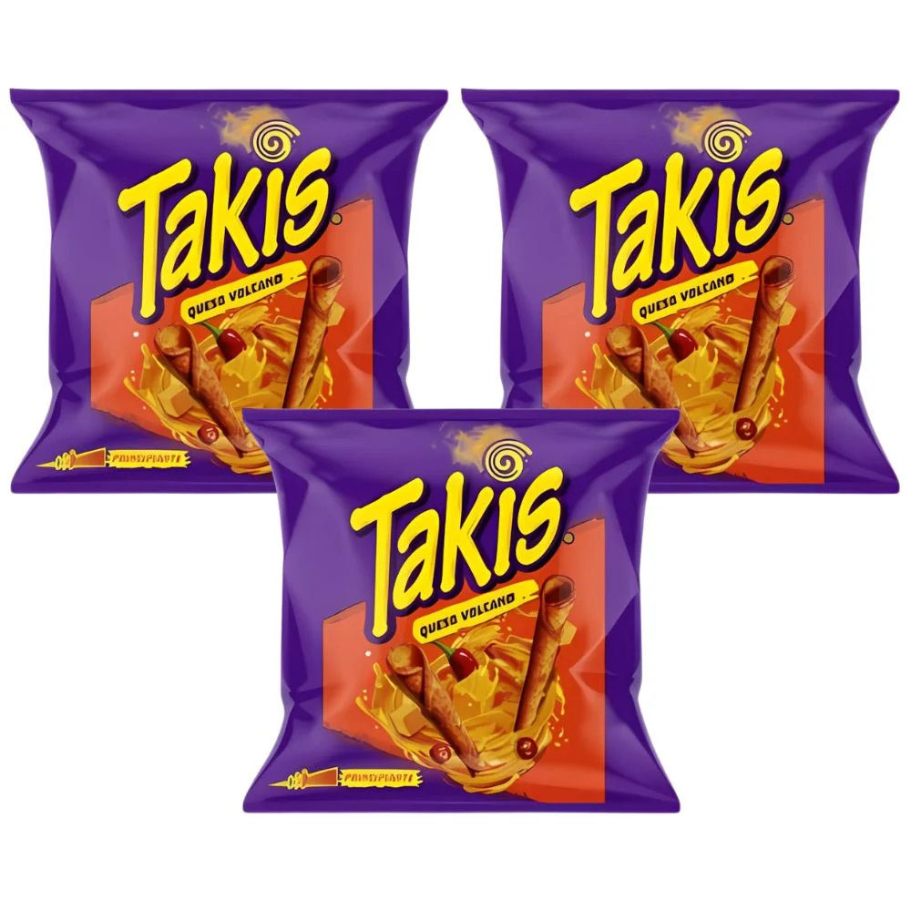 Takis Queso Volcano, ljuti sirni tortilla čips od 40g (pakiranje od 3)
