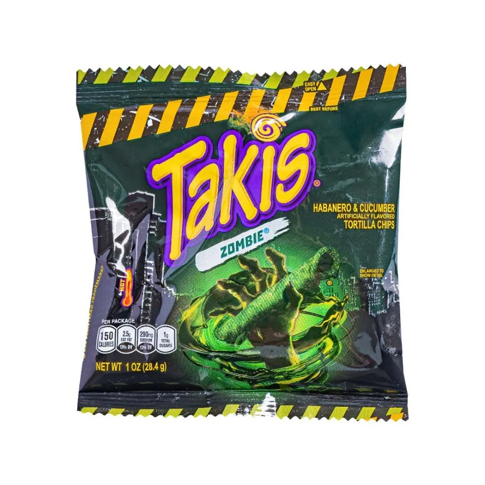 Takis Zombie, pržena kukuruzna tortilja s okusom čilija i krastavca od 28g