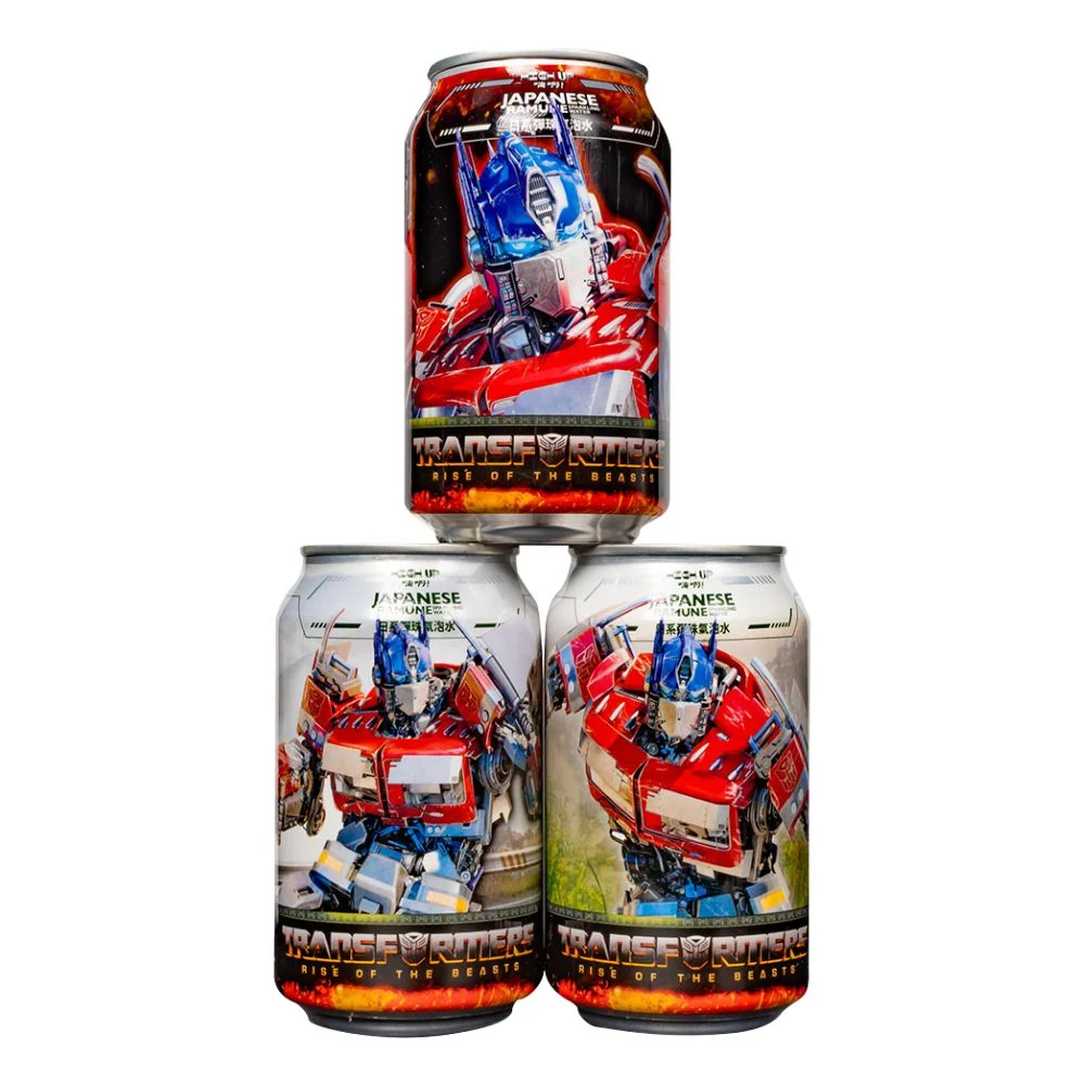 Transformers Japanese Ramune Sparkling Water, gazirano piće s okusom voć s iznenađujućim dizajnom od 330ml